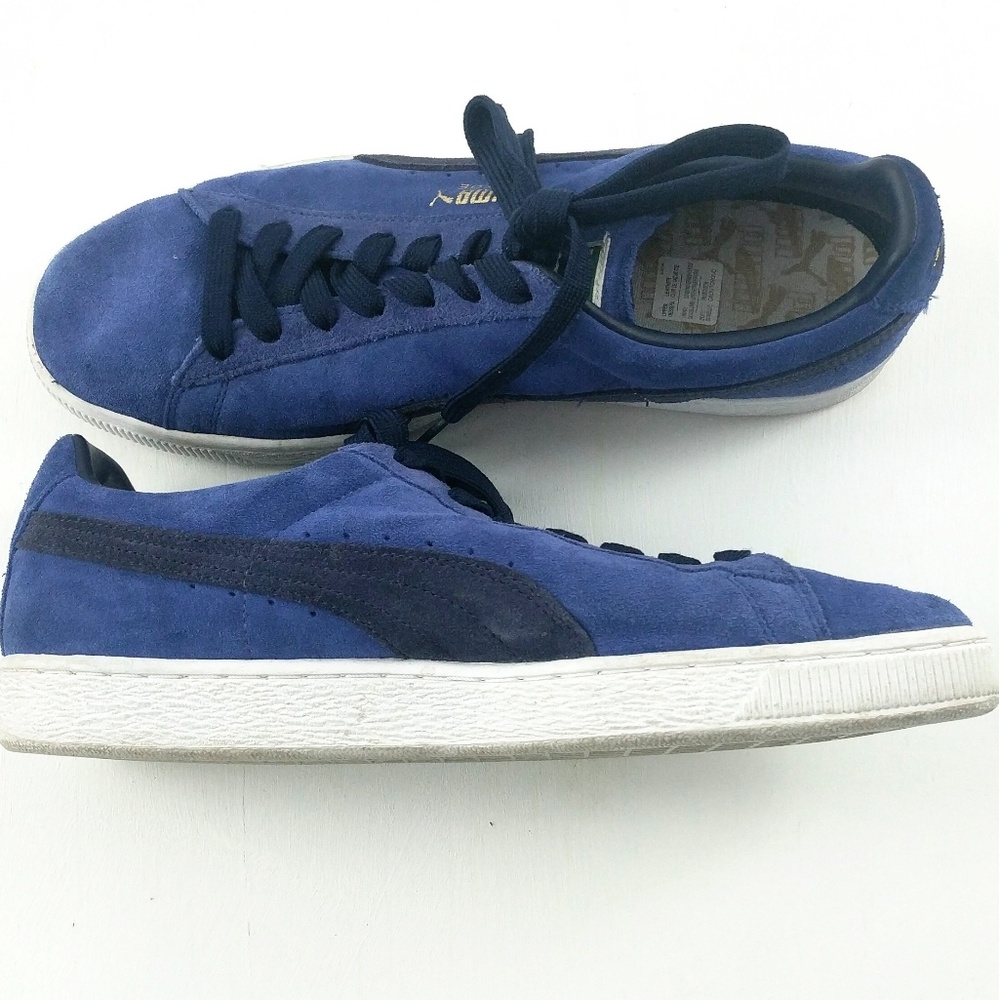 Puma Blue Suede Shoes Size 11.5